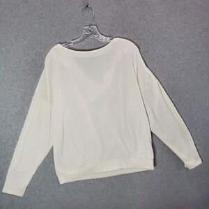 Maeve Anthropologie Women Sweater Large Cream Rib Knit Long Sleeve Pullover‎